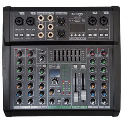 Consola Digital Mixer Hugel 8 Canales Kg-Rm08 99Dsp Kg-Rm08