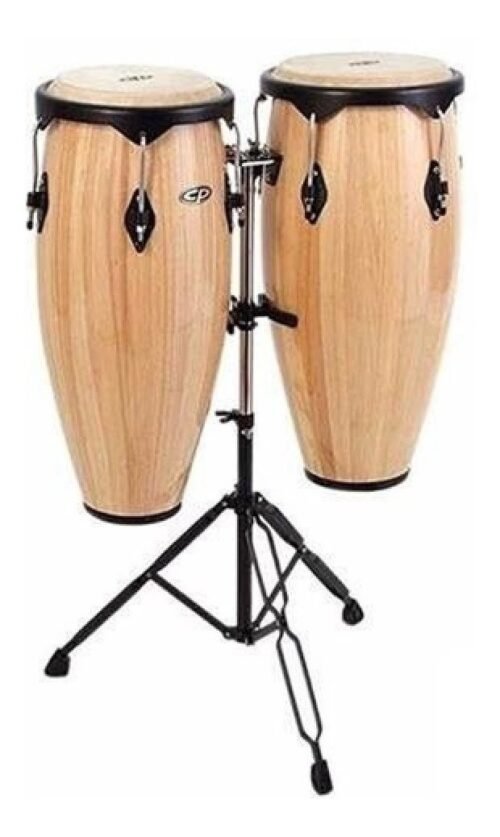 Lp Cp640awb Set De Congas 10 Y 11 Natural Wood + Soporte