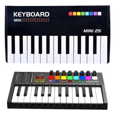 Mini Controlador Midi 25 Teclas Parquer Usb Md02T