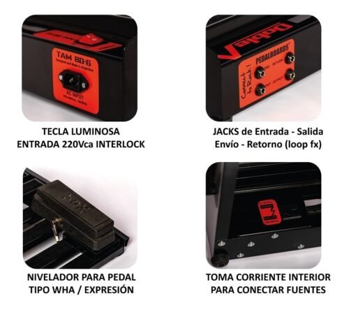 Pedalboard Doble A® - Modelo Tam 80-5 - Imagen 2