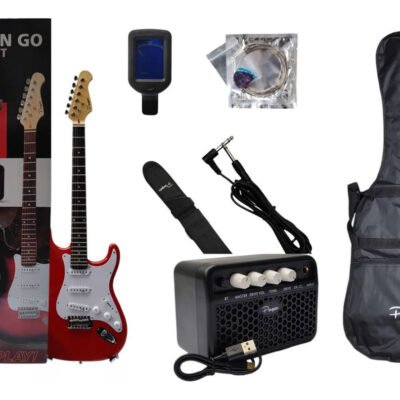 Combo Guitarra Electrica Parquer Strato Roja Amplificador 5W Combost100Rd