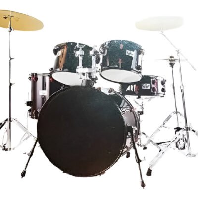 Bateria Magic Parquer 5 Cuerpos C/Fierros+Platos+Pedal 101118Bk