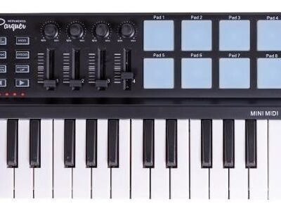 Teclado Controlador Mini Midi Parquer 25 Teclas 8 Pads Usb Mini Midi