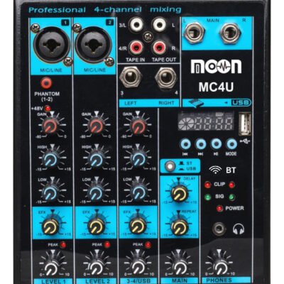 Mixer Interface De 4 Canales Fx Usb Bt Phantom Moon Mc4U Mc4U