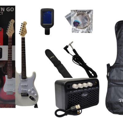 Combo Guitarra Electrica Parquer Strato Roja Amplificador 5W Combost100Wh