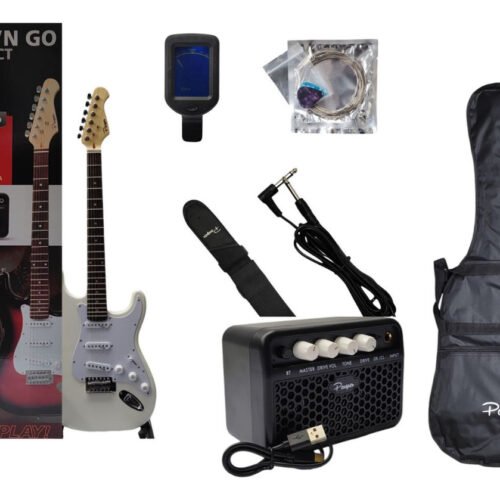 Combo Guitarra Electrica Parquer Strato Roja Amplificador 5w COMBOST100WH