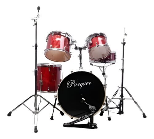 Bateria Master Parquer 5 Cuerpos Parches Remo Pedal Palillos
