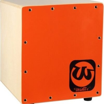 Mini Cajón Flamenco Walter Madera Naranja Cuadrado Niños Ws22