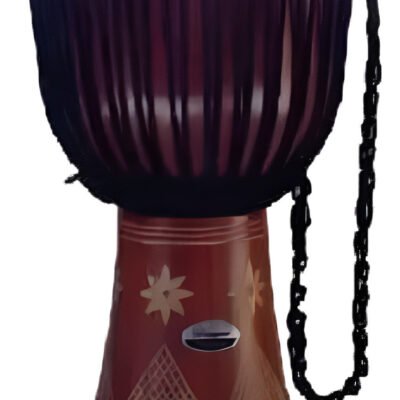 Djembe Africano Parquer 10X22 Parche Piel Tallado A Mano 2461022