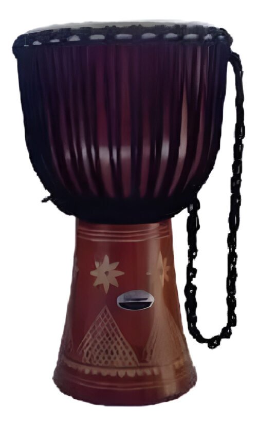 Djembe Africano Parquer 10x22 Parche Piel Tallado A Mano