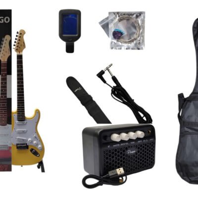 Combo Guitarra Electrica Parquer Strato Roja Amplificador 5W Combost100Ylw