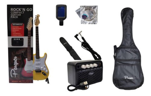 Combo Guitarra Electrica Parquer Strato Roja Amplificador 5w