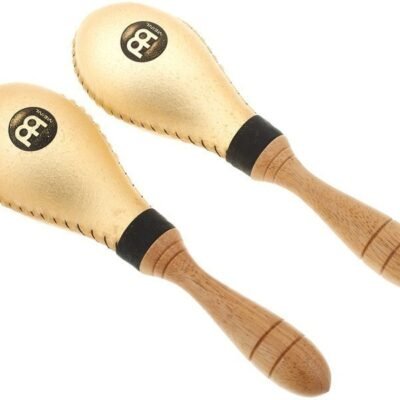 Maracas De Cuero Natural Rawhide Con Mango De Madera Meinl Msm3