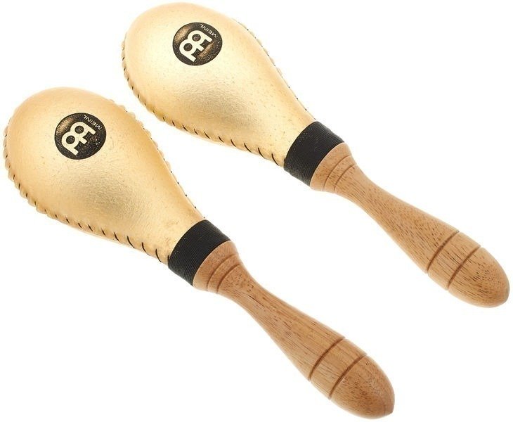 Maracas De Cuero Natural Rawhide Con Mango De Madera  Meinl Msm3