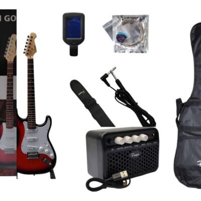 Combo Guitarra Electrica Parquer Strato Roja Amplificador 5W Combost100Sb