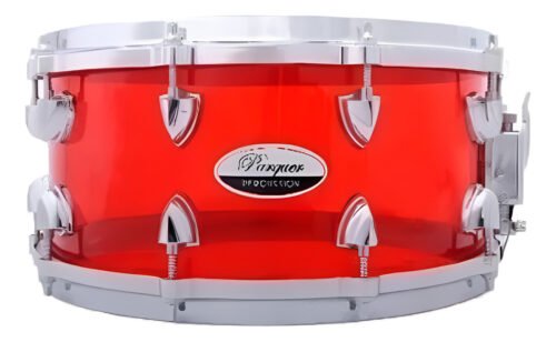 Tambor Redoblante Parquer Acrilico Rojo 14x6.5
