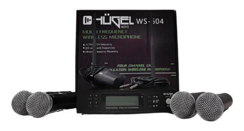 Set Microfonos Inalambricos Uhf X4 Conexion Infrarojo
