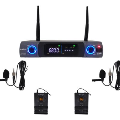 Microfono Inalambrico Corbatero Dual Hugel Uhf 5V Jru Jru-230D/Pt-10C/Lt-11A