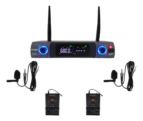Microfono Inalambrico Corbatero Dual Hugel Uhf 5v Jru