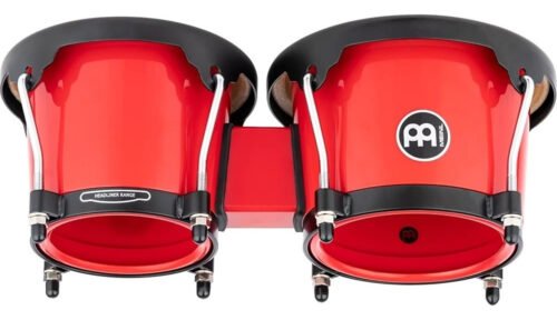 Bongo de ABS plastic 6 1/2" & 7 1/2" , parches de bufalo, color rojo