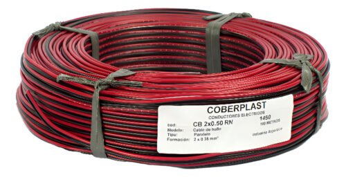 Cable Para Bafle Rojo/negro 2x0,50mm Artekit Cb2x050rn X500m