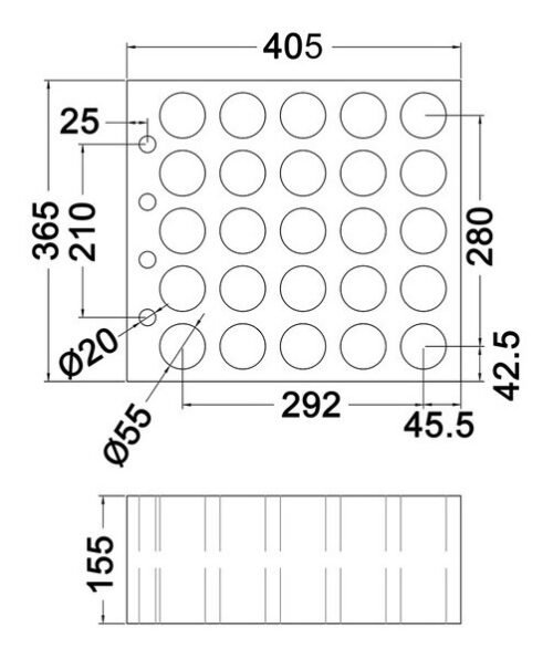 Espuma Para 25 Micrófonos M6001 Penn Elcom - Imagen 2