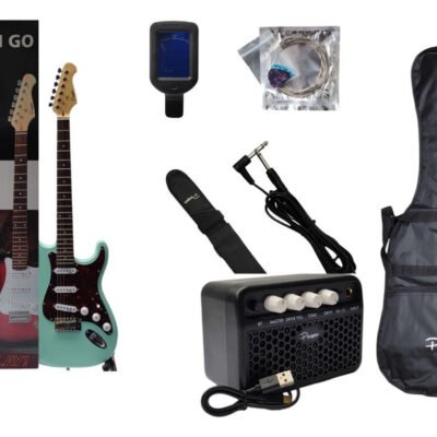 Combo Guitarra Electrica Parquer Strato Roja Amplificador 5W Combost100Surf