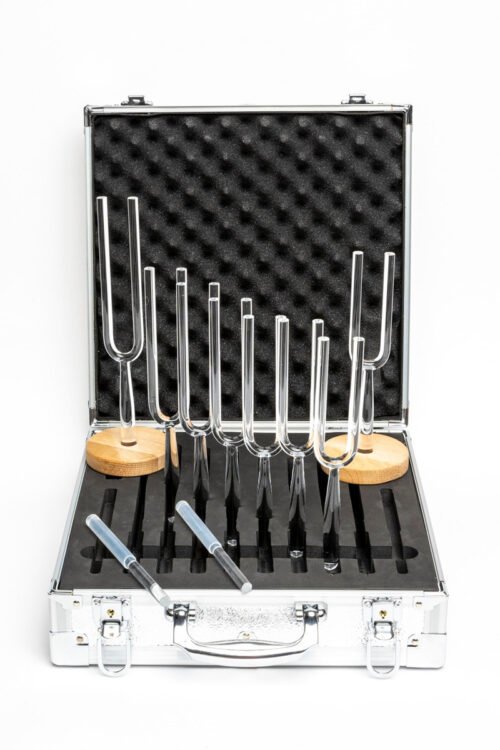Set Diapasones Parquer Cuarzo Cristal Baqueta Estuche