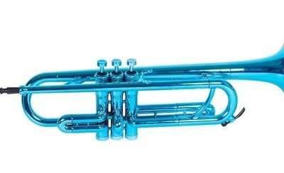 Trompeta Plastico Bb Parquer Azul Metalizado Liviana Funda Ptr-200Bl