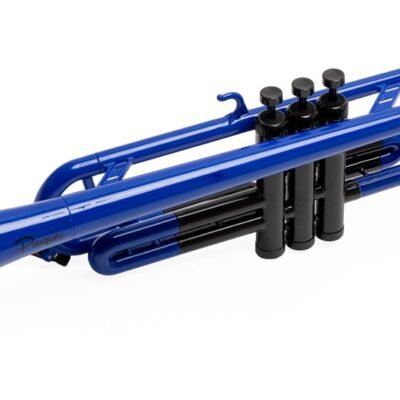 Trompeta De Plastico Bb Parquer Azul Liviana Funda Ptr-100Bl
