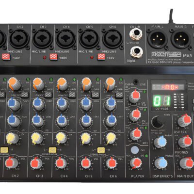 Consola Mixer Mx8 Moon 8 Canales-Usb 99 Efectos Bluetooth Mx8