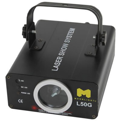 Laser Audio-Rítmico Verde Dj Moon L50G 30Mw Inc. Fuente L50G