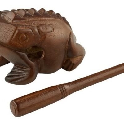 Guiro De Madera En Forma De Rana, Medium Frogm