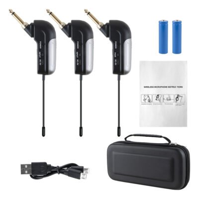 Microfono Inalambrico Dual Guitarra/Bajo Plug Recargable Kx-869