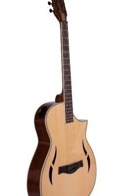 Guitarra Acústica Parquer Gipsy Media Caja Con Corte Y Funda Gac600Lb