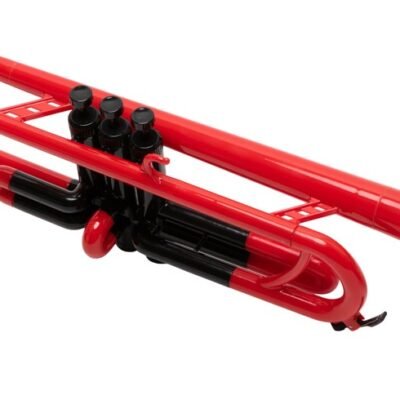 Trompeta De Plastico Bb Parquer Roja Liviana Funda Ptr-100R