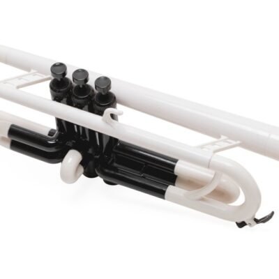Trompeta De Plastico Bb Parquer Blanca Liviana Funda Ptr-100W