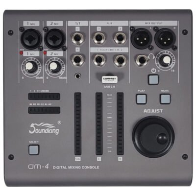 Consola Mixer Digital Soundking Dm-4 4 Canales Usb P/ Ipad Dm4