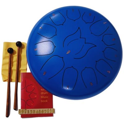 Steel Tongue Drum 12 Pulgadas 13 Tonos Azul Meditacion Td12-13Blue
