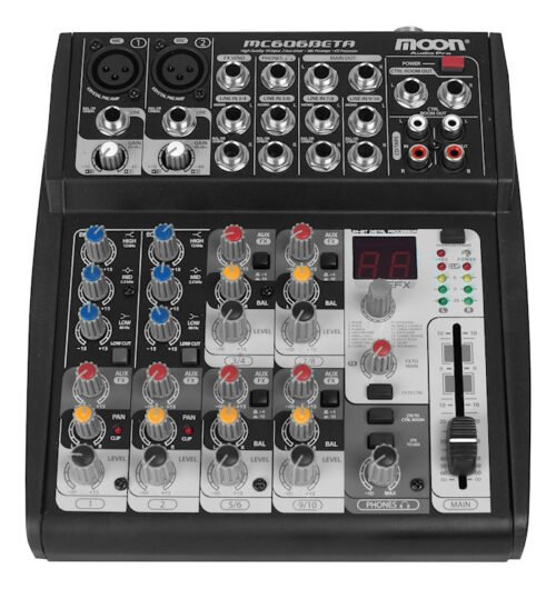 Consola Mixer Dj Set Moon Mc606beta 6 Canales 16fx C/ Fuente