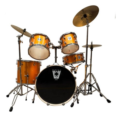Batería 5 Cuerpos Wotan Con Fierros Platos Pedal Y Banqueta