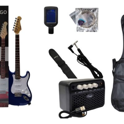 Combo Guitarra Electrica Parquer Strato Roja Amplificador 5W Combost100Blu