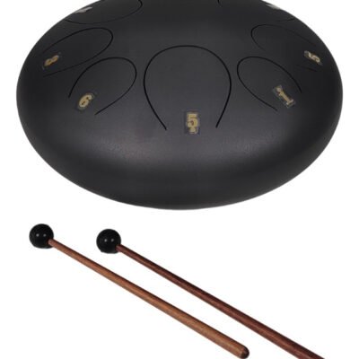 Steel Tongue Drum 10 Pulgadas 8 Tonos Negro Meditacion Td10-8Black