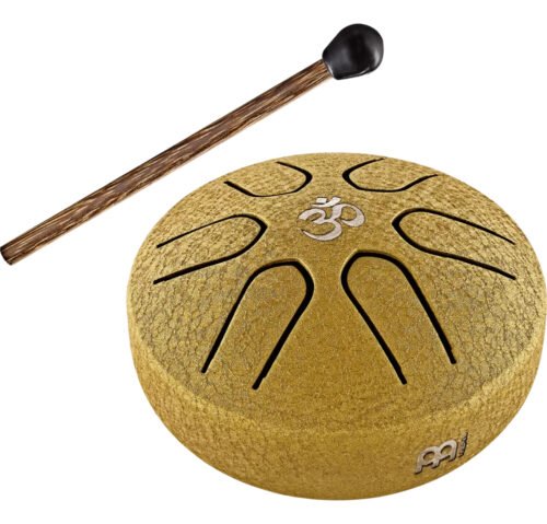 Meinl Sonic Energy Pocket Steel Tongue Drum, A Major, Gold, incluye golpeador