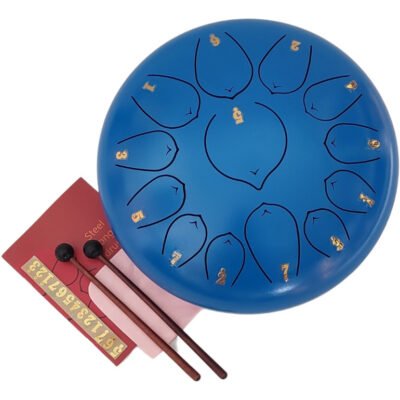 Steel Tongue Drum 10 Pulgadas 13 Tonos Azul Meditacion Td10-13Blue