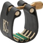 Abrazadera Bg Super Revelation Para Saxo Tenor Sintetico Base Oro 24K-+ Cubre Boquilla L13Sr