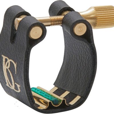 Abrazadera Bg Para Saxo Soprano Super Revelation Sintetico Base Oro 24K-+ Cubre Boquilla L14Sr