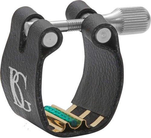ABRAZADERA BG SUPER REVELATION PARA CLARINETE SINTETICO BASE ORO 24K-INCLUYE CUBRE BOQUILLA