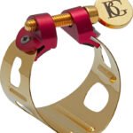 Abrazadera Bg Duo Saxo Tenor Enchapada En Oro 24K-+ Cubre Boquilla Ldt1