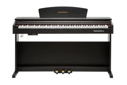 M90 PIANO KURZWEIL 88 NOTAS HAMMER ACTION-16 DEMOS-64 VOCES POLIFONIA-2 PARLANTES 15W-BANQUETA INCLUIDA-3 PEDALES-COLOR MARRON